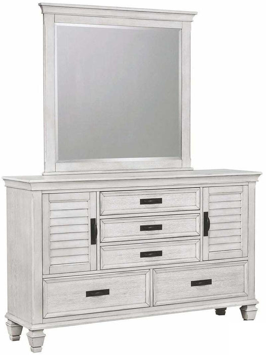 Coaster Furniture - Liza Antique White Mirror - 205334 - GreatFurnitureDeal