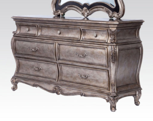 Acme Furniture - Chantelle French Rococo 7 Drawers Dresser in Antique Silver - 20545 - GreatFurnitureDeal