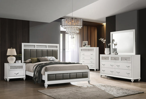 Coaster Furniture - Barzini 5-Piece California King Panel Bedroom Set White - 205891KW-S5 - GreatFurnitureDeal