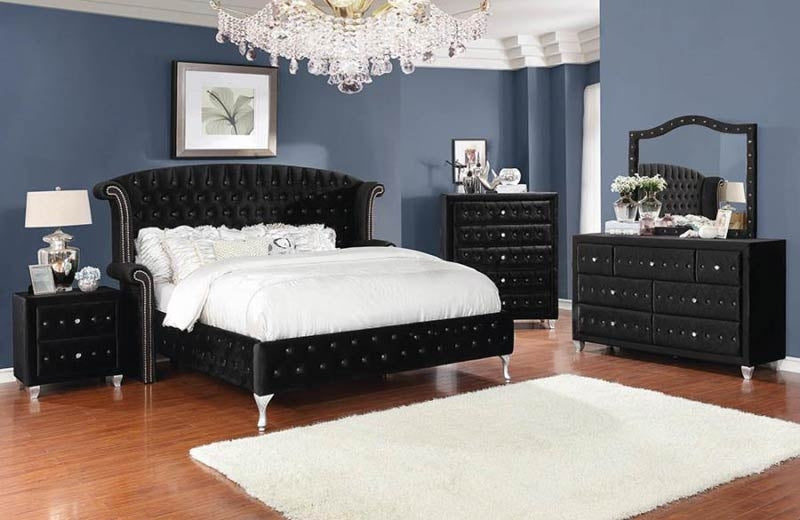 Coaster Furniture - Deanna Eastern King Bed in Black - 206101KE