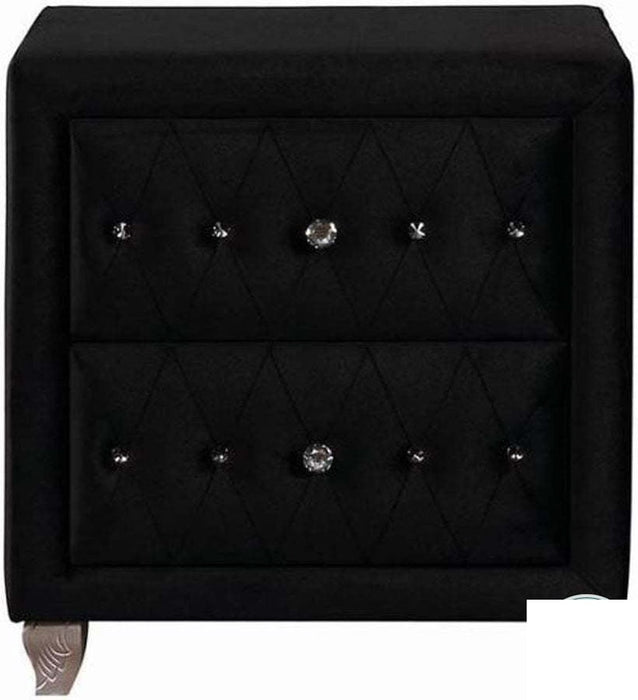 Coaster Furniture - Deanna Black Nightstand - 206102 - Front View