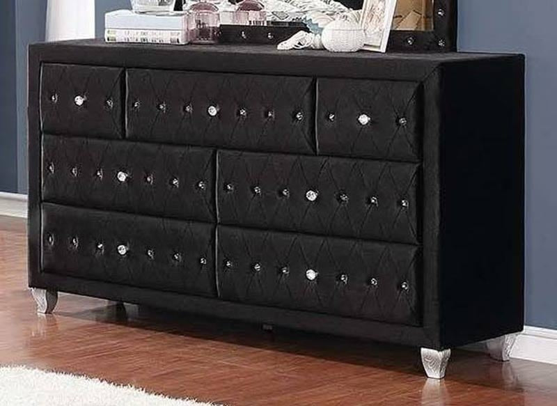 Coaster Furniture - Deanna Dresser in Black Fabric Coaster Furniture - Deanna Dresser in Black Fabric
