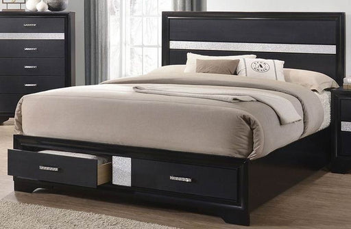 Coaster Furniture - Miranda Black 3 Piece California King Platform Storage Bedroom Set - 206361KW-3SET - GreatFurnitureDeal