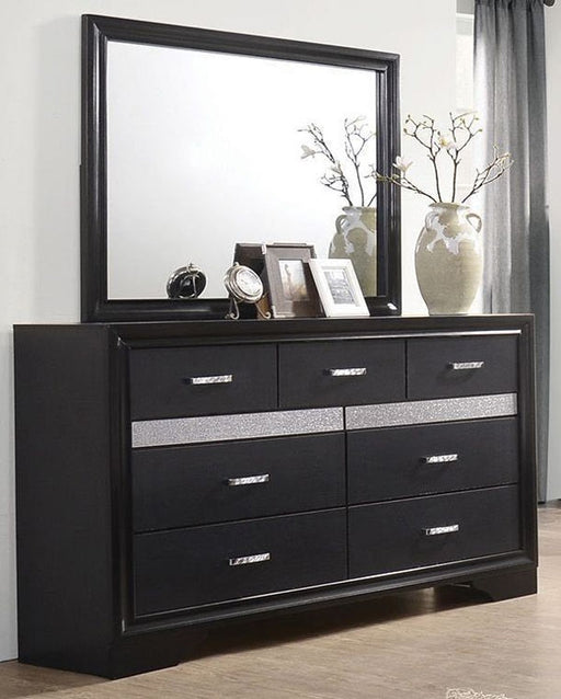 Coaster Furniture - Miranda Black Dresser and Mirror Set - 206363-64 - GreatFurnitureDeal