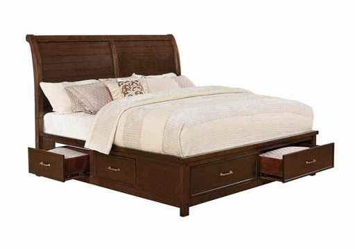 Coaster Furniture - Barstow Eastern King Bed in Pinot noir - 206430KE