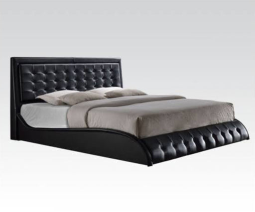 Acme Furniture - Tirrel Upholstered Queen Bed Bed in Black - 20660AQ - GreatFurnitureDeal