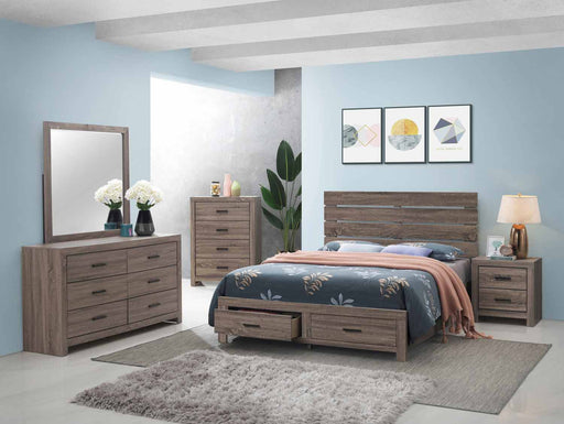 Coaster Furniture - Brantford 5-Piece Eastern King Storage Bedroom Set Barrel Oak - 207040KE-S5 - GreatFurnitureDeal
