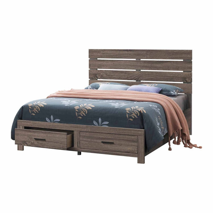 Coaster Furniture - Brantford 5-Piece Eastern King Storage Bedroom Set Barrel Oak - 207040KE-S5