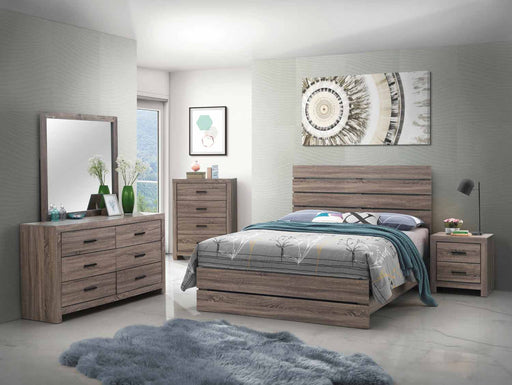 Coaster Furniture - Brantford 5-Piece Eastern King Panel Bedroom Set Barrel Oak - 207041KE-S5 - GreatFurnitureDeal