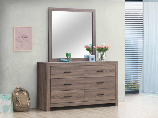 Coaster Furniture - Brantford Rectangle Dresser and Mirror Barrel Oak - 207044 - GreatFurnitureDeal
