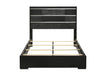 Coaster Furniture - Blacktoft Eastern King Panel Bed Black - 207101KE - GreatFurnitureDeal