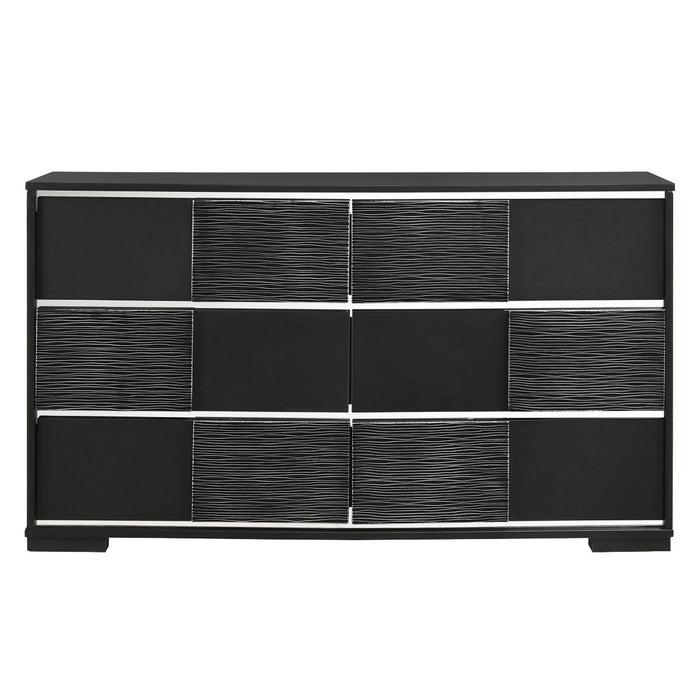 Coaster Furniture - Blacktoft Rectangle Dresser and Mirror Black - 207104 - GreatFurnitureDeal
