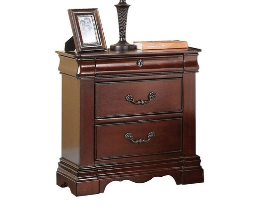 Acme Furniture - Estrella Traditional Two Drawer Nightstand in Dark Cherry - 20733 - GreatFurnitureDeal