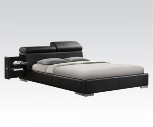 Acme Furniture - Manjot Platform Queen Bed with Built in Nightstand - 20750Q