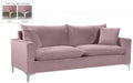 Meridian Furniture - Naomi Velvet Sofa in Pink - 633Pink-S - GreatFurnitureDeal