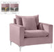 Meridian Furniture - Naomi Velvet Chair in Pink - 633Pink-C - GreatFurnitureDeal
