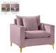 Meridian Furniture - Naomi Velvet Chair in Pink - 633Pink-C - GreatFurnitureDeal
