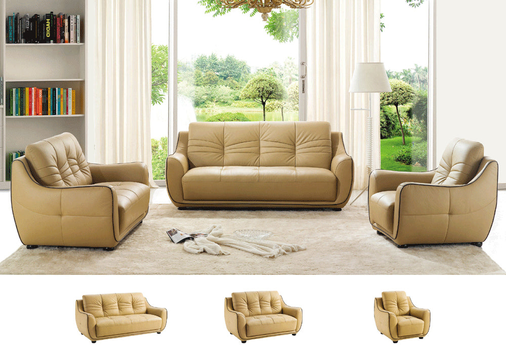 ESF Furniture - 2088 3 Piece Living Room Set in Beige - 2088-3SET - GreatFurnitureDeal