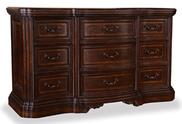 ART Furniture - Valencia 4 Piece Eastern King Sleigh Bedroom Set in Dark Oak - 209146-2304-4SET
