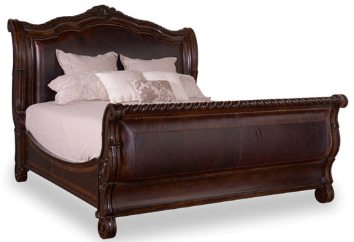 ART Furniture - Valencia California King Upholstered Sleigh Bed in Dark Oak - 209147-2304 - GreatFurnitureDeal