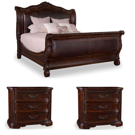 ART Furniture - Valencia 3 Piece California King Sleigh Bedroom Set in Dark Oak - 209147-2304-3SET - GreatFurnitureDeal