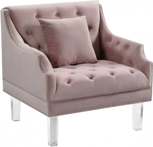 Meridian Furniture - Roxy 3 Piece Living Room Set in Pink - 635Pink-S-3SET - GreatFurnitureDeal