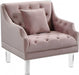 Meridian Furniture - Roxy Velvet Chair in Pink - 635Pink-C - GreatFurnitureDeal