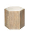 Jamie Young Company - Argan Hexagon Table in Natural Wood & White Marble - 20ARGA-LGWH - GreatFurnitureDeal