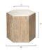 Jamie Young Company - Argan Hexagon Table in Natural Wood & White Marble - 20ARGA-LGWH - GreatFurnitureDeal