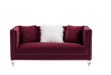 GFD Home - red dutch velvet\n1+2+3 Combination Sofa - GreatFurnitureDeal