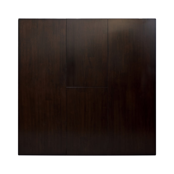 GFD Home - Strong Durable Counter Height Dining 7pc Set Table w Self-Storing Leaf and 6 Counter Height Chairs Warm Merlot Finish Wooden Furniture - GreatFurnitureDeal