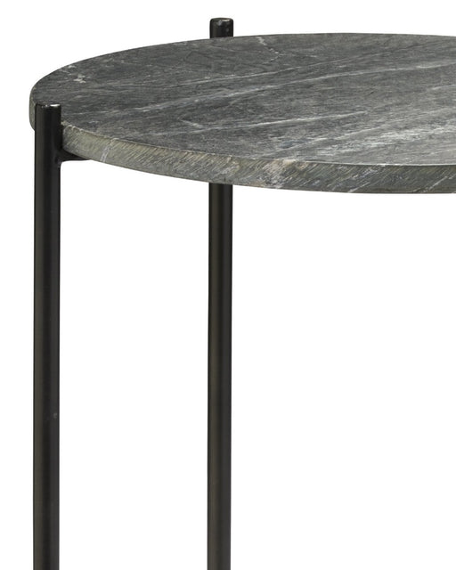 Jamie Young Company - Domain Side Table in Black Textured Marble & Black Iron - 20DOMA-STBK - GreatFurnitureDeal