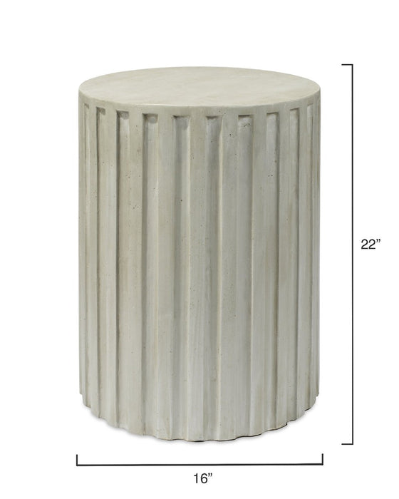 Jamie Young Company - Fluted Column Side Table - 20FLUT-STGR - GreatFurnitureDeal