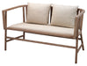 Jamie Young Company - Grayson Settee in Off White Linen & Grey Washed Wood - 20GRAY-SEWNA - GreatFurnitureDeal