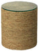 Jamie Young Company - Harbor Side Table in Natural Seagrass with Tempered Glass Top - 20HARB-STNA - GreatFurnitureDeal