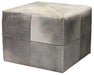 Jamie Young Company - Large Ottoman in Grey Hide - 20OTTO-LGGR
