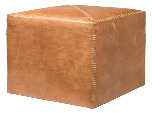Jamie Young Company - Large Ottoman in Buff Leather - 20OTTO-LGLE - GreatFurnitureDeal