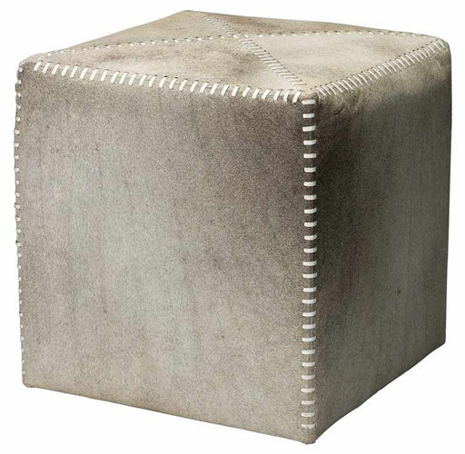 Jamie Young Company - Small Ottoman in Grey Hide - 20OTTO-SMGR - GreatFurnitureDeal