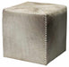 Jamie Young Company - Small Ottoman in Grey Hide - 20OTTO-SMGR