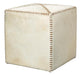 Jamie Young Company - Small Ottoman in White Hide - 20OTTO-SMWH - GreatFurnitureDeal