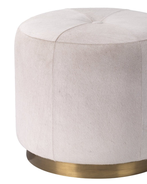 Jamie Young Company - Thackeray Round Pouf - 20THAC-SMWH - GreatFurnitureDeal