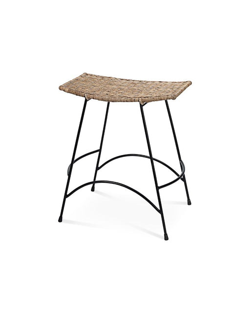 Jamie Young Company - Wing Counter Stool in Natural Rattan & Black Steel - 20WING-CSNA - GreatFurnitureDeal