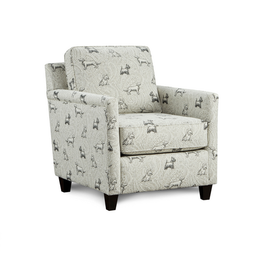 Southern Home Furnishings - Homecoming Stone Accent Chair in Off White - 21-02 Biscuit Iron - GreatFurnitureDeal