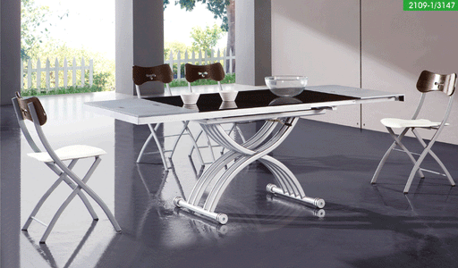 ESF Furniture - 2109 Modern Dining Table in White - 2109DININGTABLE - GreatFurnitureDeal