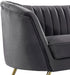 Meridian Furniture - Margo Velvet Chair in Grey - 622Grey-C - GreatFurnitureDeal