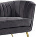 Meridian Furniture - Margo Velvet Loveseat in Grey - 622Grey-L - GreatFurnitureDeal