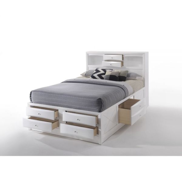 Acme Furniture - Ireland 3 Piece Eastern King Bedroom Set in White - 21696EK-3SET