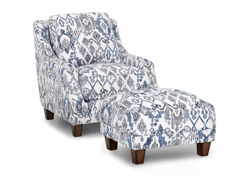 Franklin Furniture - Landry Accent Chair with Ottoman in Indigo - 2175-3021-44