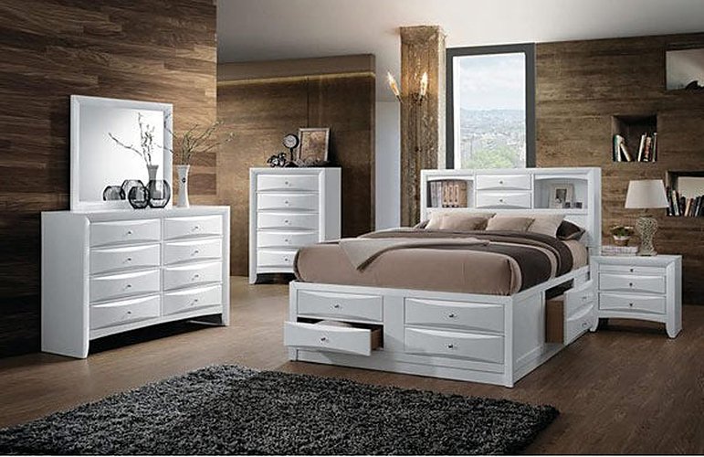 Acme Furniture - Ireland 6 Piece Queen Bedroom Set in White - 21700Q-6SET - GreatFurnitureDeal