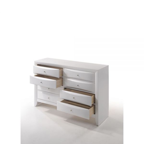 Acme Furniture - Ireland White 8 Drawer Dresser and Mirror - 21706-5